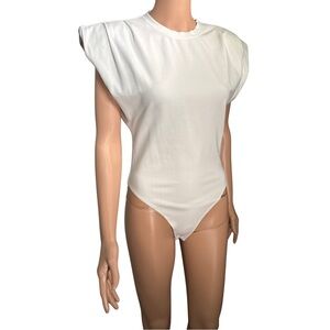 🪣🧽 ET Ochs Maeve Optic White Padded T-Shirt Bodysuit Size S